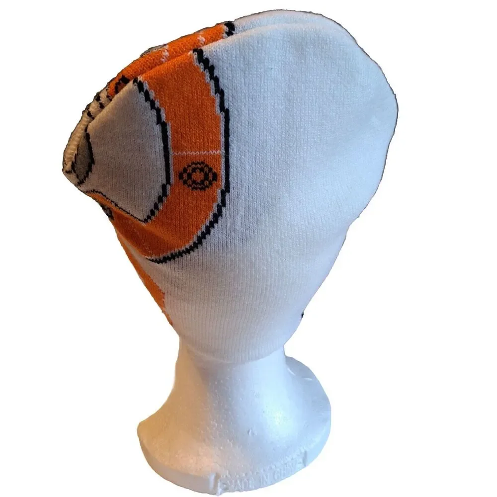 BB8 Star Wars White Orange Youth Beanie Winter Snow Hat Unisex One Size